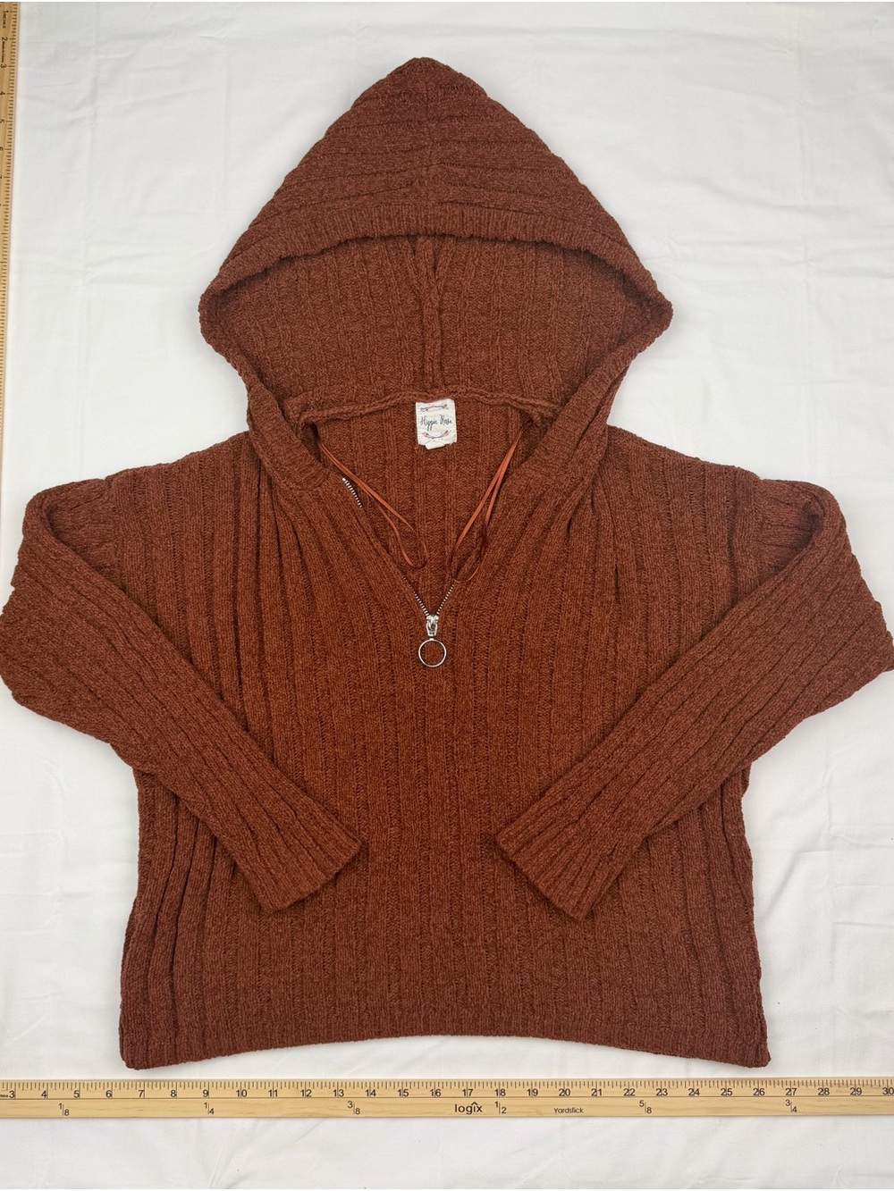 Hippie Rose Hooded Knit Sweater